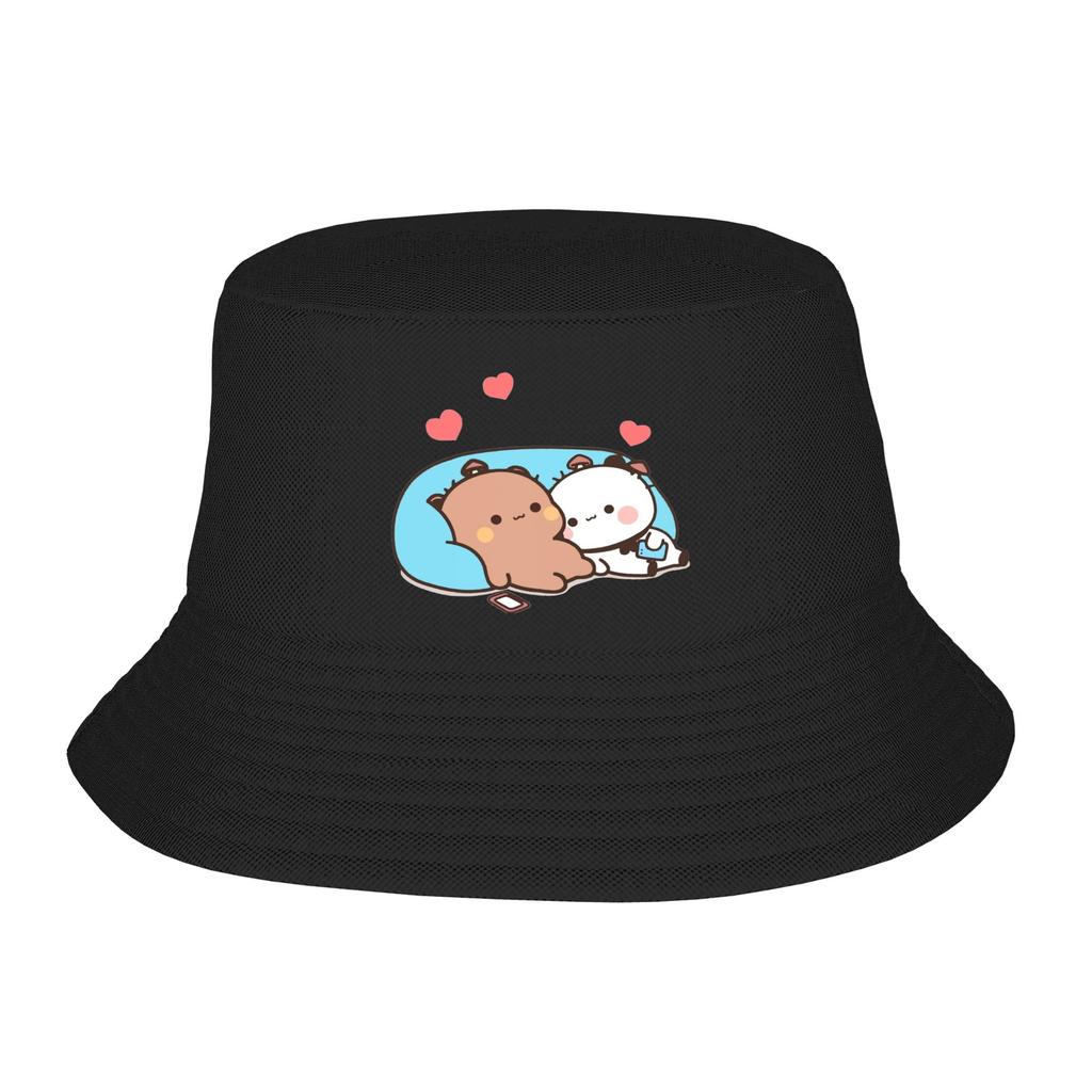 Style Bubu Yier Beer Cartoon Bucket Hat Women Foldable Hiking FisherUnisex Cap Vocation Getaway Headwear Boonie Hat