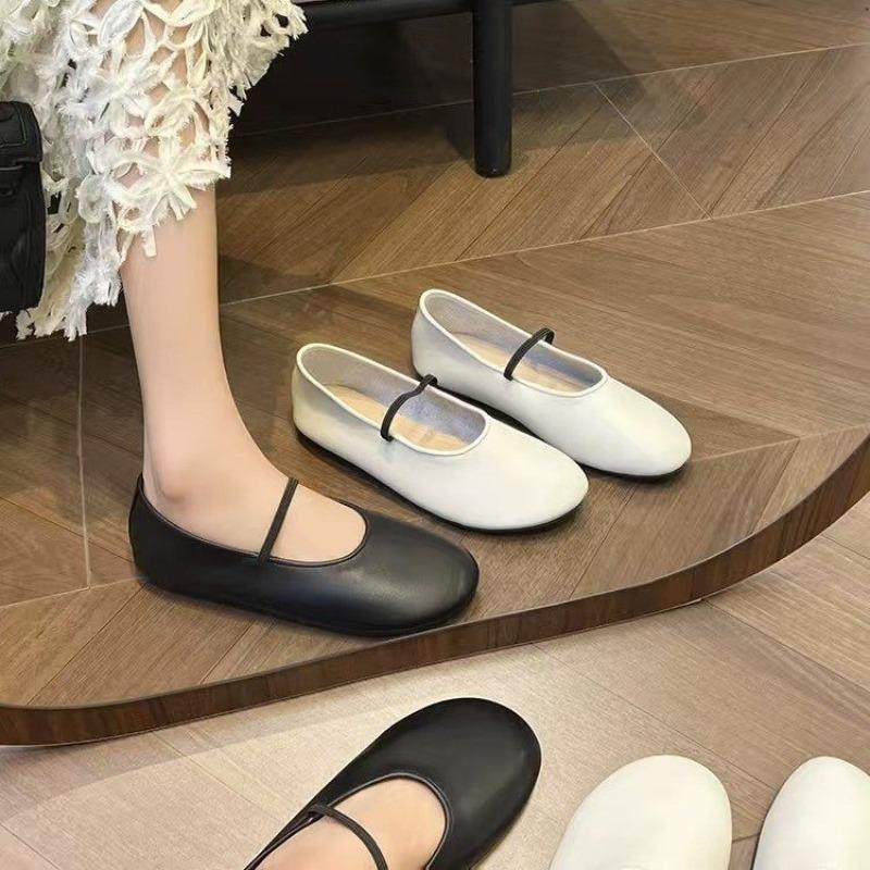 Fashion Women's Single Shoes Soft Face New French Shallow Mouth Slip-on Grandma Flats