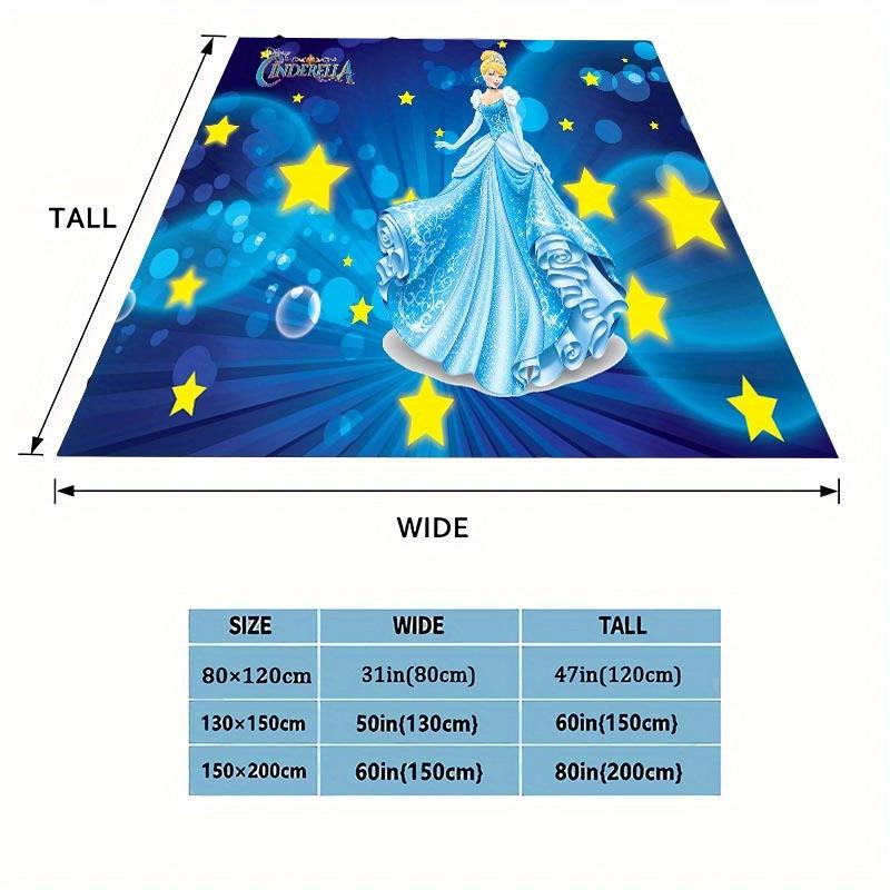 1pc Princess Printing Blanket - Soft, All-Season Throw for Living Room, Bedroom,Personalized Gift with Adorable Cartoon Design
