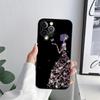 Butterfly Love Black Phone Case for iPhone 11 15 16 Pro Max Case Coque 14 Plus 13 Pro 12 11 XS 16 8 SE 2020 15Pro TPU Soft Cover