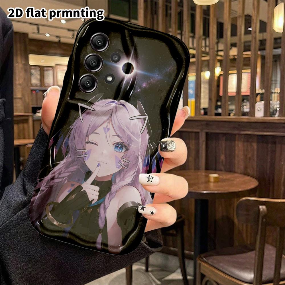 Phone Case: 2D flat, suitable for Samsung Galaxy A34 A35 M05 M06 S20 S22 S21 FE Plus 5G protective case, long braided girl, perfect Christmas and Hall