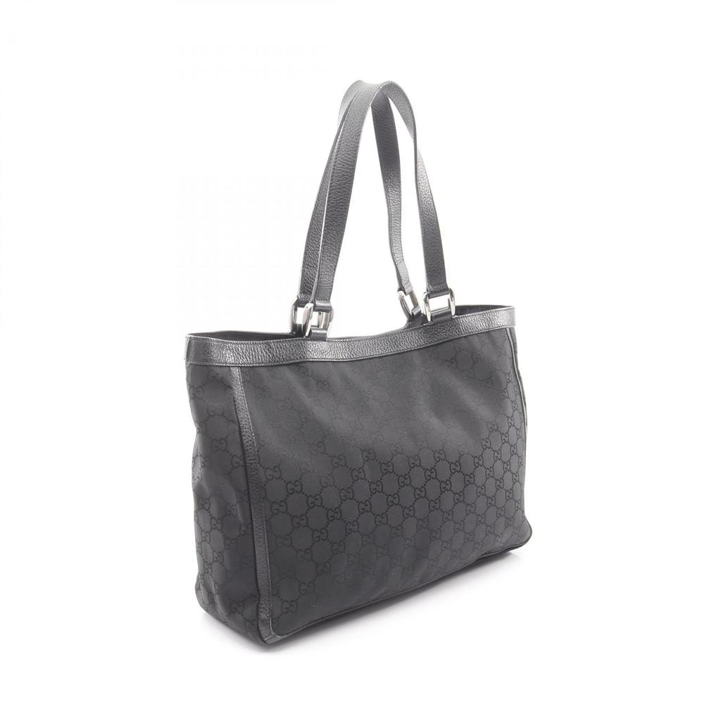 Used GUCCI Abbey GG pattern Tote Bag 268639 Nylon leather Black Used Women