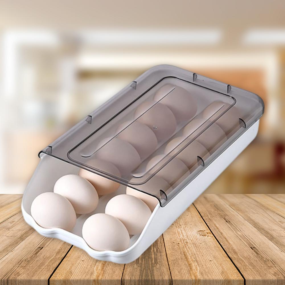 Egg Holder Anti-slip Eggs Container Household Kitchen Accessories (Grey)