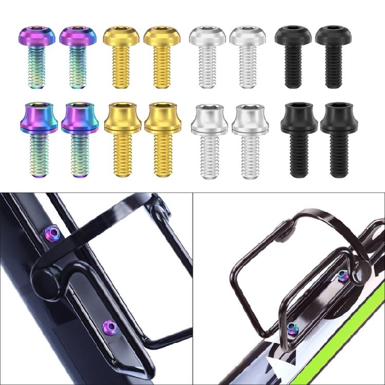 2Pcs Titaniums Alloys Bike Bottle Holder Screw M5x12mm Water Bottle Cage Bolts Hexagon Socket Head Bolts Screws Bike Part