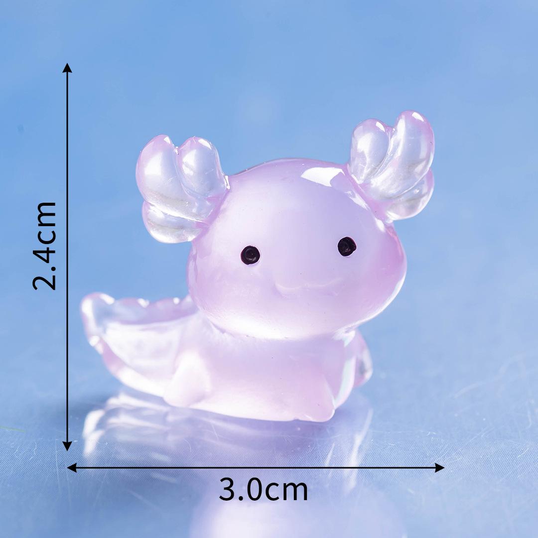 

Микропейзаж, мультяшный милый светящийся в темноте шестиугольный дракон, украшение для аквариума, мох, пейзаж из смолы, украшение для стола luminous cute small animal фиолетовый