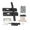 Door Handle Lock Manganese Steel Silent Bearing Universal Door Lever Lock Set with Keys for Home Bedroom Black