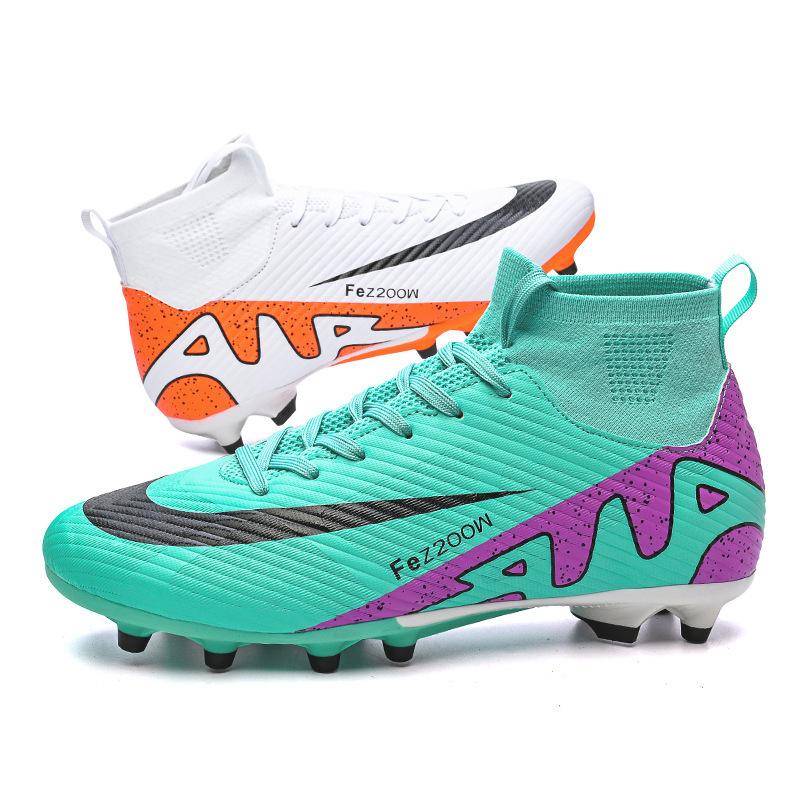New Sports Youth Student Shoes Lawn Long Broken Sports Adult Football Shoes Men's and Women's Training Football Spikes