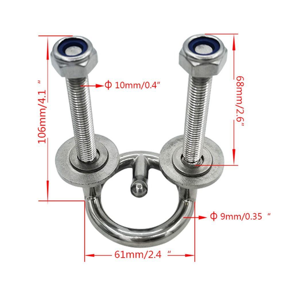 Marine Grade Marine Tow Hook Stainless Steel Boat Tow Accessory  Skiing Accessories