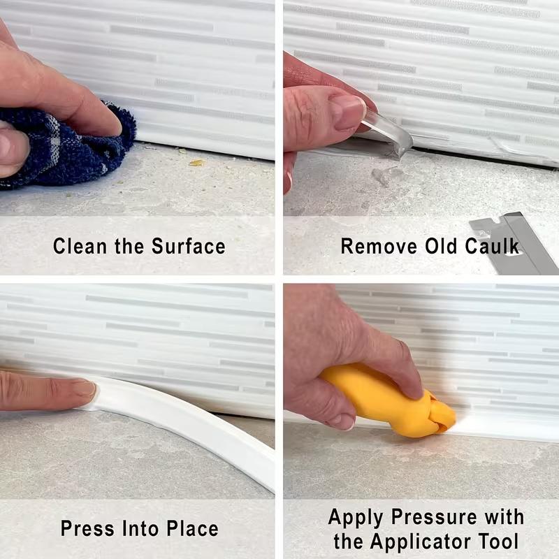 1pc 3/2/1m Self-adhesive Trim Wall Corner Caulk Internal Corner Skirting Line Ceiling Strip Decorative Strip Edge Decor Strip
