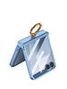 GKK Samsung Z Flip 7 Small Folding Hinge Full Coverage Shell with Finger Ring Buckle and Frosted Hard Shell