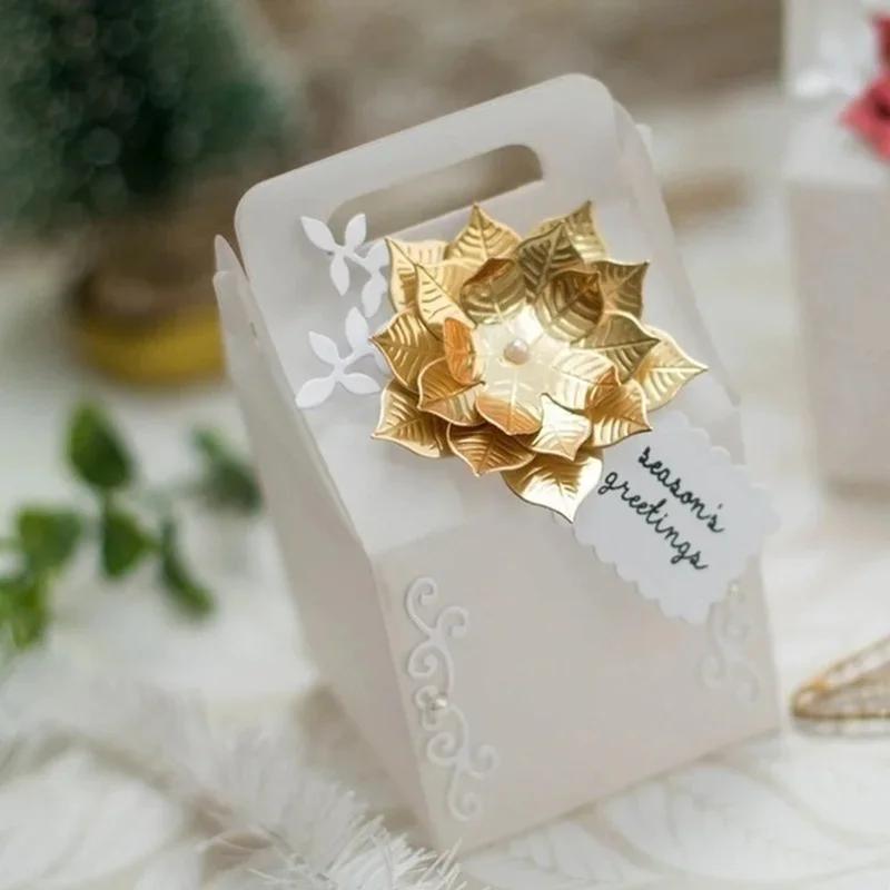 1pcs DIY Christmas Gift Box Die Metal Cutting Dies Frame Craft Embossing Stencil for Handmade Paper Card Making Scrapbooking