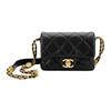 Grain Embossed Cow Leather Shoulder Bag, Crossbody Bag Women's Black AS3368-B08474-94305