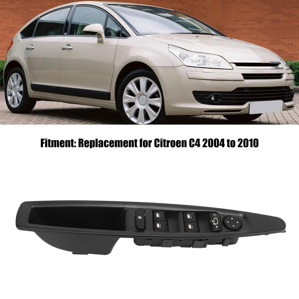 Car Front Left Driver Side Master Window Switch 6554HA Master Power Window Switch Replacement for Citroen C4 2004 To 2010