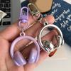 1PC Keychains DIY Accessories Bag Pendants Cute 3D Earphone Shape Y2K Ornament Creative Mobile Phone Pendants Funny Multicolor