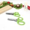 Stainless Steel Multifunctional Scallion and Vegetable Scissors - Five-Layer Kitchen Shears for Chopping and Baby Food Prep