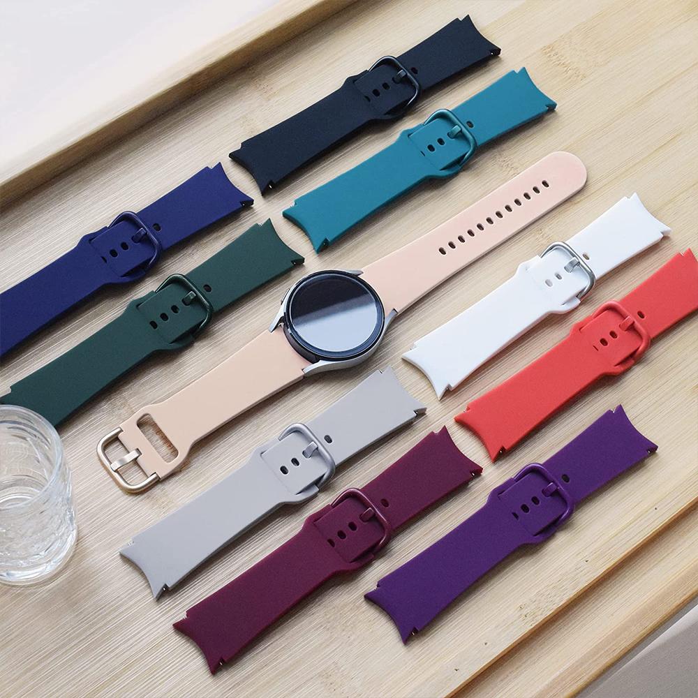 Pulseira Original Para Samsung Galaxy Watch 4/5/6 classic 47mm 43mm 44mm 40mm Sem Espaços Pulseira de Silicone Galaxy Watch 5 pro 45mm band