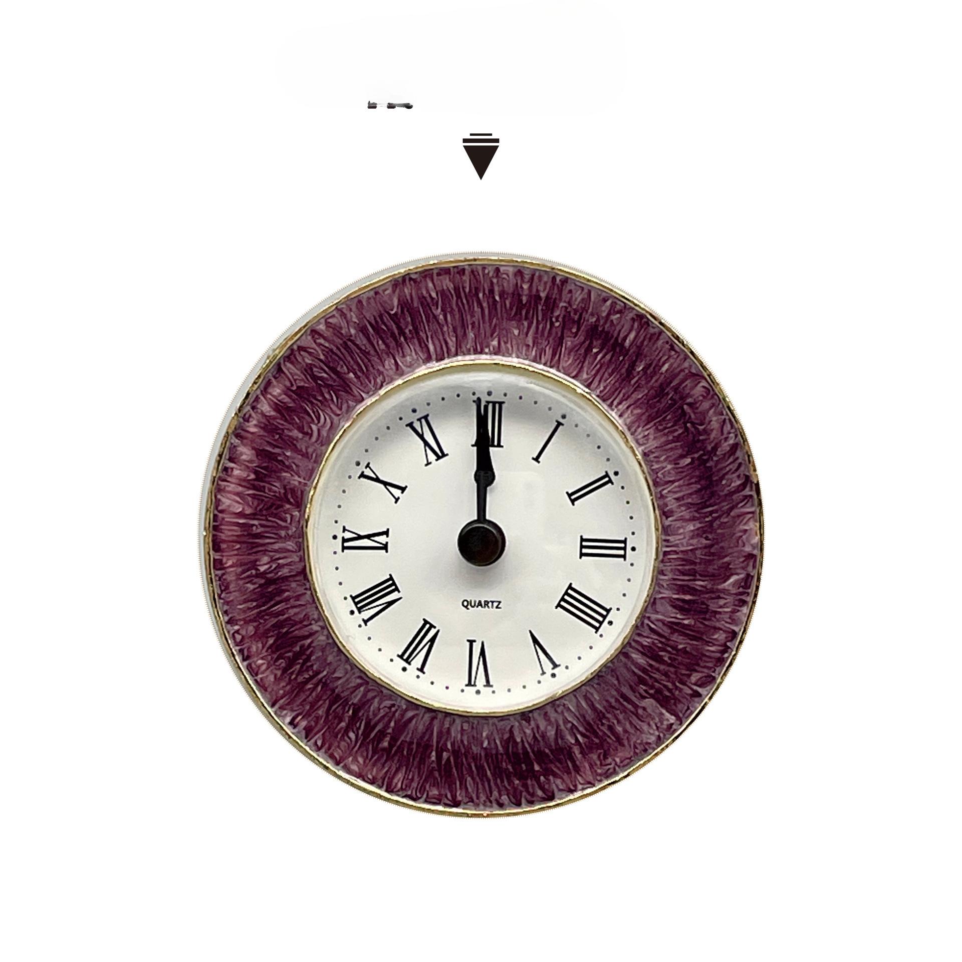 

Креативные Простые Фиолетовые Часы Ретро Часы Гостиная Дом Настольные Часы Модные Часы Поделки 9.3*5.8*2.5cm