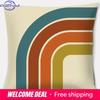 Retro Rainbow Geometric Color Series Pillow Cover Gift Home Office Decoration Bedroom Sofa Car Cushion