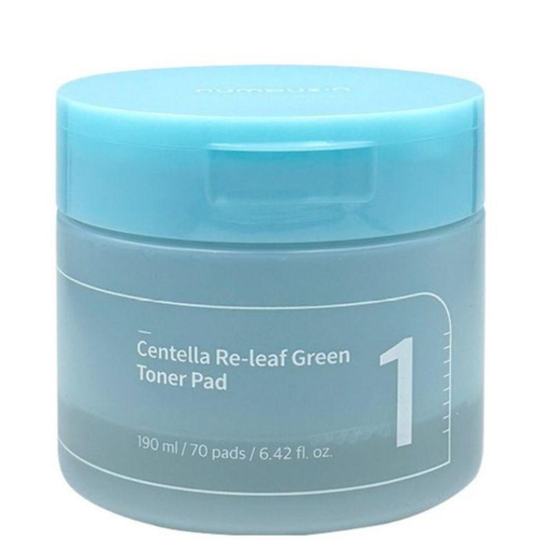 Numbuzin No.1 Centella Cica Green Calming Toner Pads Soothing Pore Care Pads 70 Sheets 190ml