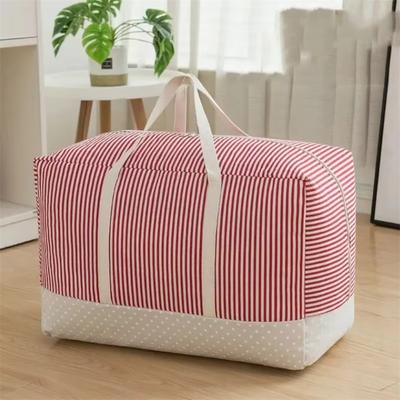 Modern Striped Print Pattern Storage Bag Home Quilts Clothes Dust-proof Storage Bag Large Capacity Moving Luggage Packing Bag