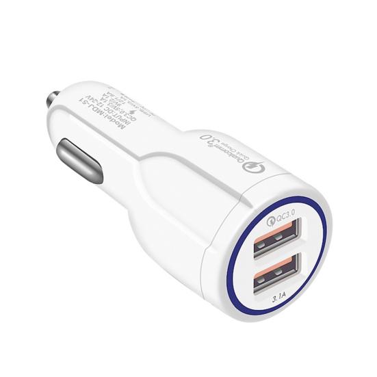 Dual USB 3.1A Fast Quick Charge QC 3 Car Charger Cigarette Lighter Adapter