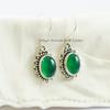 Handmade Green Onyx Earrings: Dainty 925 Sterling Silver Dangle
