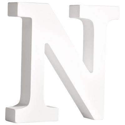 Letter - Rayher - N - White MDF - 11 Cm - Wall Decoration - Interior