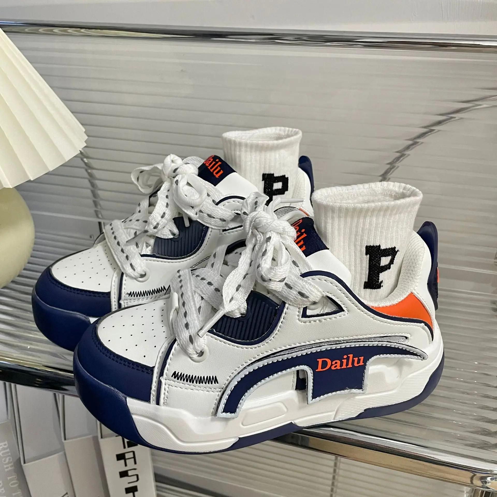 

Унисекс Кроссовки для пар Спортивная обувь Осень Платформа Повседневные Шосы На платформе Хип-хоп Обувь для скейтборда Теннис Мужчины Женщины Вулканизированные 44 44