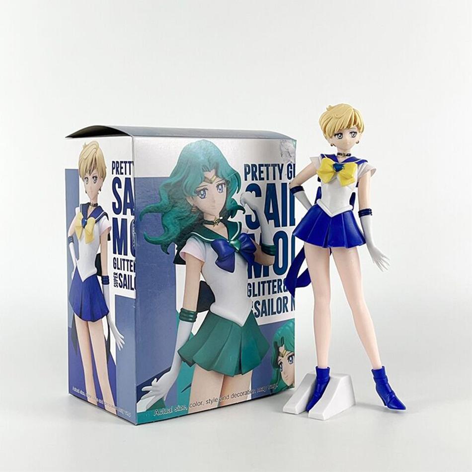 23cm Anime Sailor Moon Meiou Setsuna Figure GLITTER&GLAMOURS Kaiou Michiru Tenoh Haruka Tomoe aru Action Figurine Toy Gift