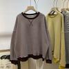 Sweatshirt for Women Oversize Stripe Loose Half-high Neck Casual Pullover Long Sleeve Spring Sweatshirt Top