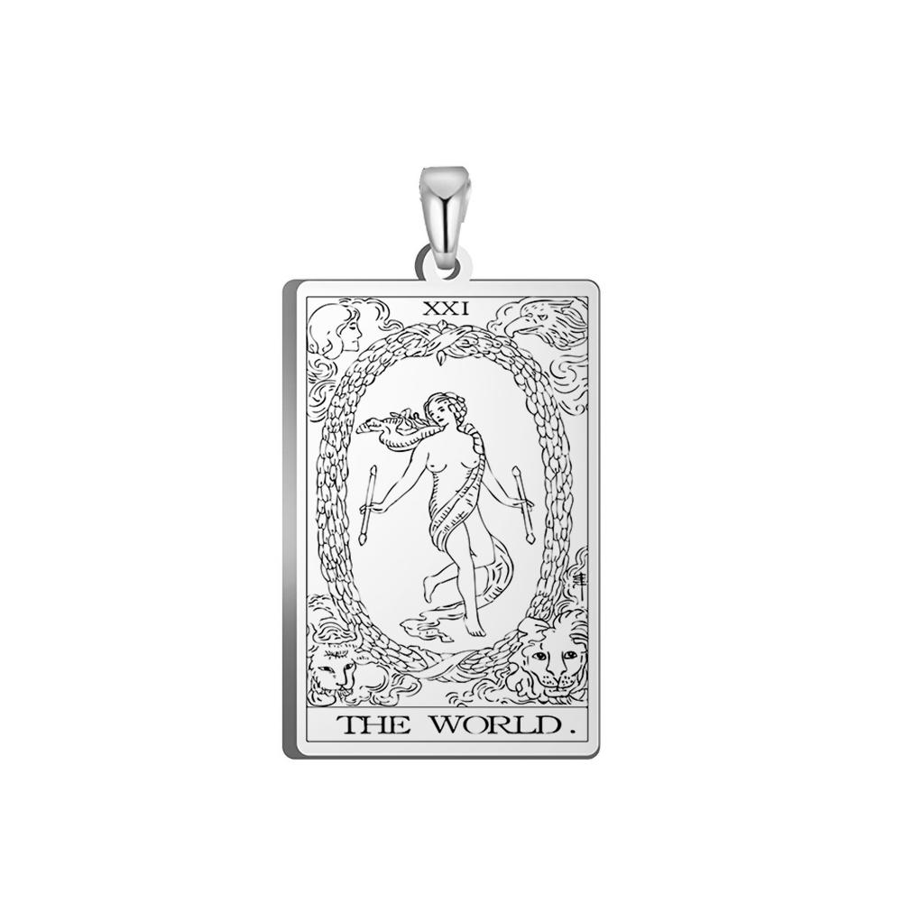 Dawapara The Major Arcana Tarot Cards Vintage Amulet Pendant for Necklaces Accessories Wholesale Stainless Steel