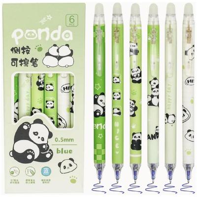Set Of 6 0.5mm Ink Roller Ball Pen Fine Point Pen For Exams Office School Writing Smooth Quick Drying Clicks Gel Pen Set