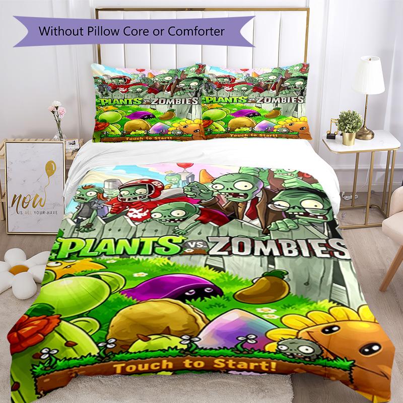 Plants Vs. Zombies Bed Linen Set Perfect for Living Room Lightweight Christmas Gift