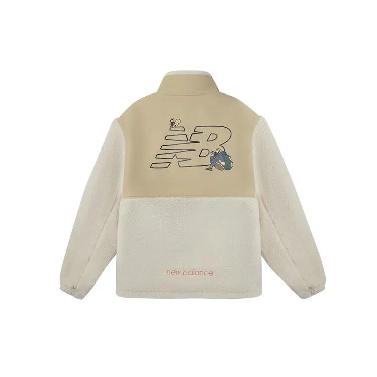 New Balance JHI Velvet Jackets Unisex Khaki Stand Collar Moderate (Unisex) Velvet Jackets NQA89013 IV