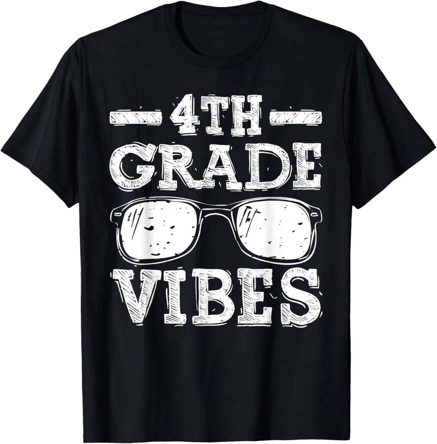 

Back to School 4th Grade Vibes, First Day Teacher Gift Unisex T-Shirt 4XL