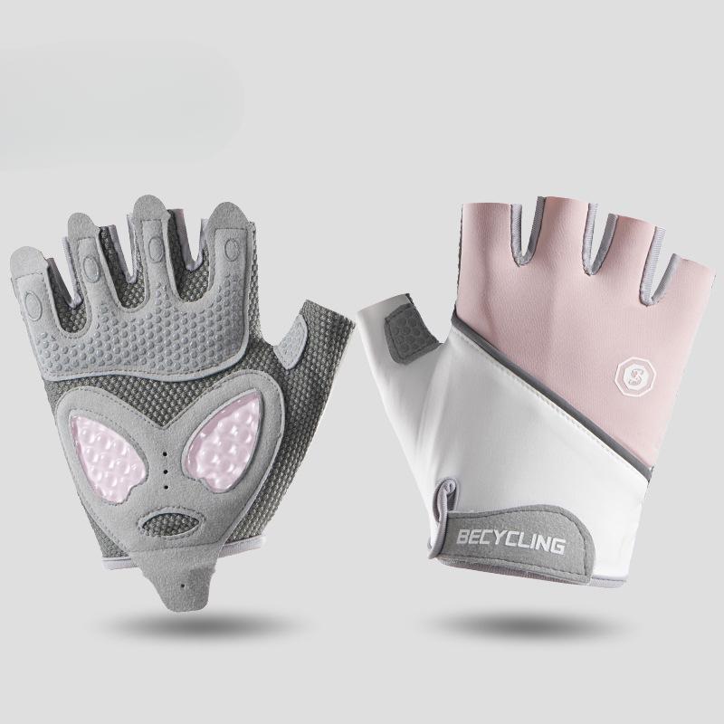 Outdoor Sports Cycling Anti Slip Breathable and Shock Absorbing Half Finger Women's Equipment Training Anti Callus Gloves