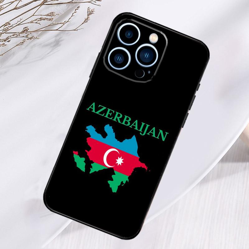 Azerbaijan Flag Phone Case For iPhone 17 Pro Max 16 15 13 12 11 14 Pro Max Plus 13 12 Mini 16e 17 Air Cover
