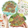 3 Sheets/Bag Sticker Pack  2.5D Cabin Landscaping PET Stickers Handbook Stationery DIY Handmade & Scrapbook Diary Decoration