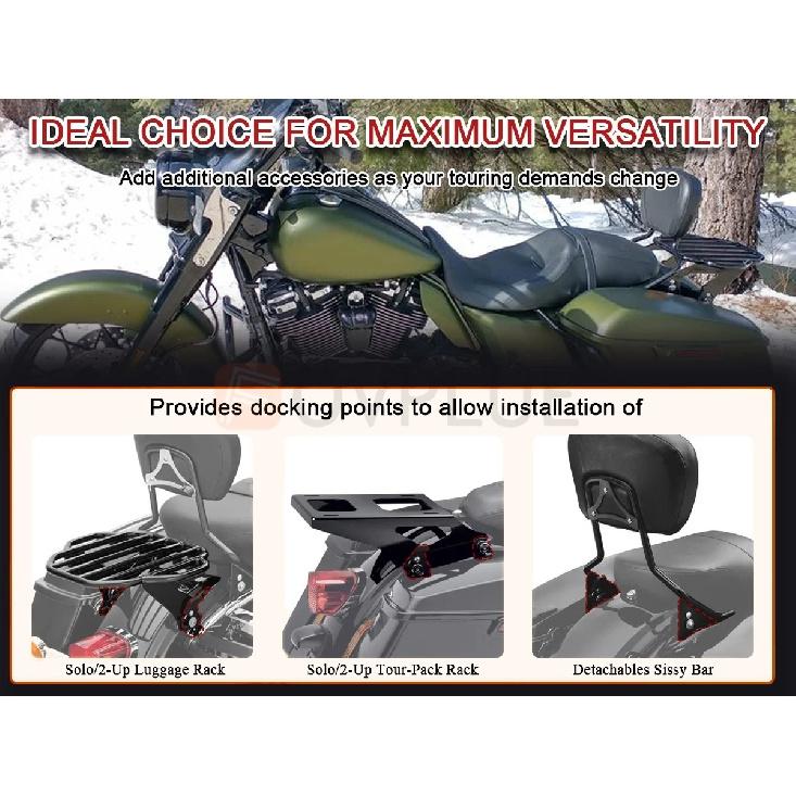 Docking Hardware Kit Motorcycle accessories Sissy Bar Luggage Rack For Harley Touring CVO Road King Electra Street Glide 2009-UP