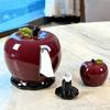Apple High-End Ceramic Tissue Box for Living Room - Luxury Creative Napkin Holder for Coffee Table Decoration