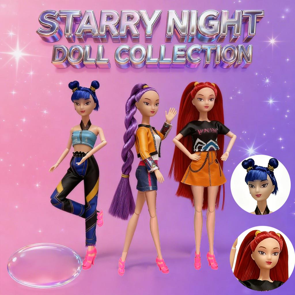 Fashionable Plastic Doll Figures Collection With Unique Stylish Outfits And Colorful Hairstyles Perfect Gift For Kids To  And Creat