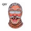 Funny Face Ski Mask Realistic Balaclava Mask, Old Man Woman Print Neck Gaiter, Snowboard Shield Windproof Full Coverage for Winter Sports Snowboarding