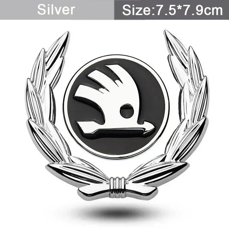 WMZW4 Car Trunk Emblem Decals Sticker for SKODA Logo Octavia A7 Kodiaq Superb Fabia Tour RS Rapid Felicia Window Badge Accessories