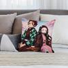 Demon S-Slayer K-Kamado T-Tanjiro N-Nezuko Pillow Case Short Plush Sofa Decorative Gift Home Double-sided Printing Cushion