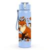 1PC Autumn Floral Fox Illustration 750ml Color Plastic Sports Water Bottle Leakproof Flip Straw Lid Suitable for Sports Office Home Use