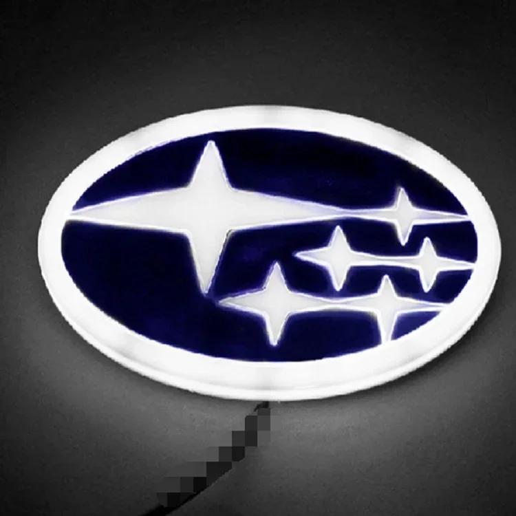 For Subaru STI Forester XV Outback Impreza Legacy WRX BRZ Tribeca 14x7.3cm Car LED Light Badge Sticker Auto Emblem Decoration VV333