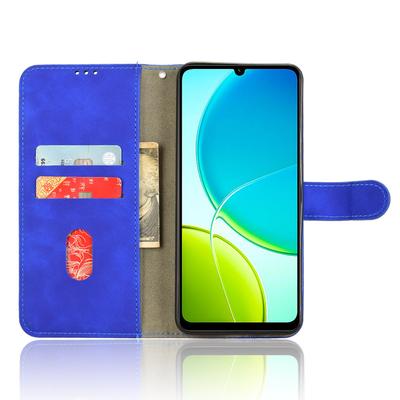 For Vivo Y04 4G Leather Case Skin Feel Anti Drop Wallet Flip Phone Cover