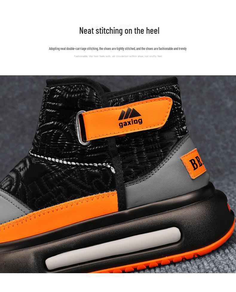 Pánské zimní sněhule s vysokým svrškem, sametovou podšívkou a hřejivými návleky