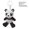Faux Pearl Bear Rabbit Keychain Pendant Handmade Braided Lightweight Charm Key Chain Backpack Bag Accessory
