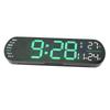 Digital Wall Clock with Remote Control Big LED Screen Display Adjustable 8 Color Lights Digital